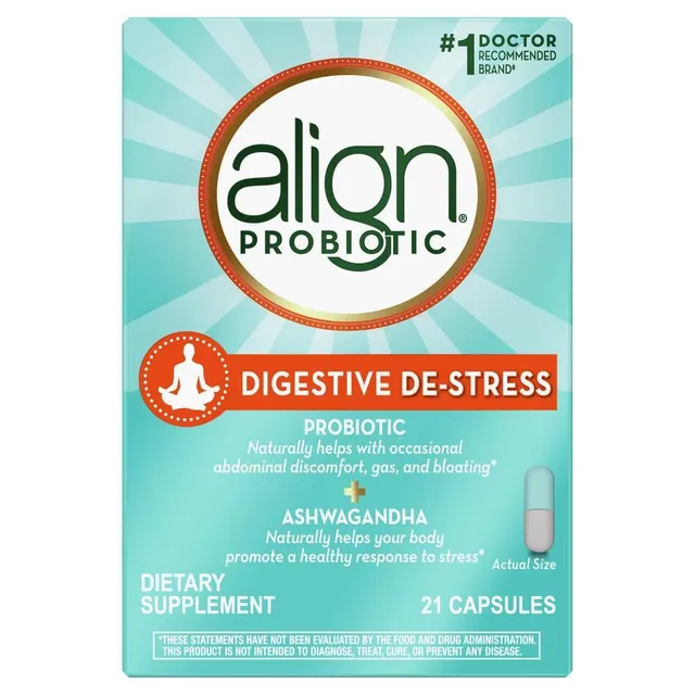 Align Digestive De-Stress probiotico ashwagandha capsule
