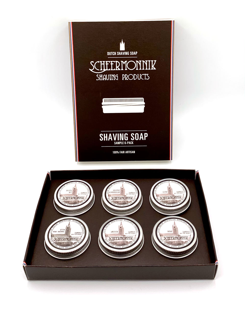 Scheermonnik Set Prova sapone da barba 6 x 15 g