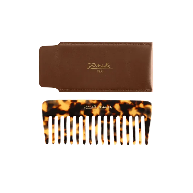 Janeke Tokyo pettine denti larghi 7 cm con custodia pelle
