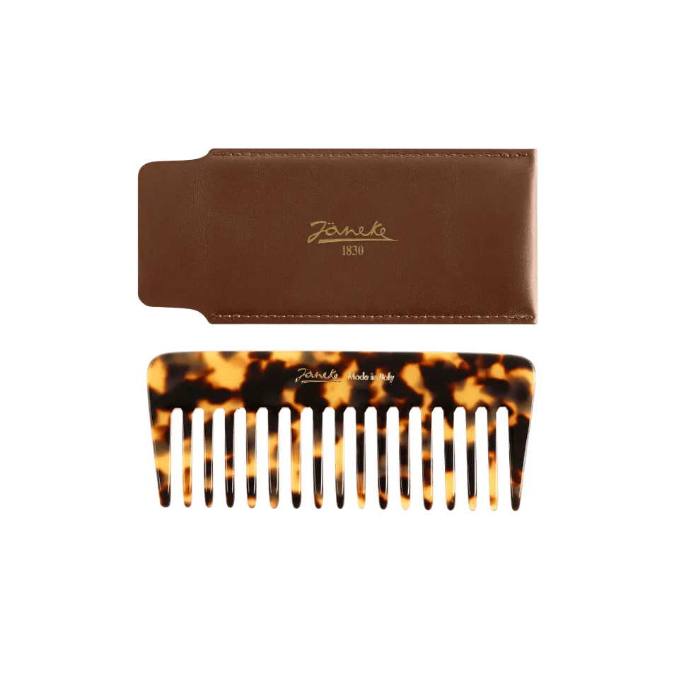 Janeke Tokyo pettine denti larghi 7 cm con custodia pelle