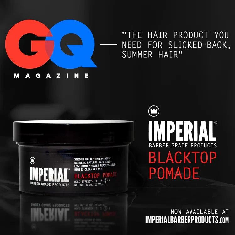 Imperial Barber Blacktop pomata nera capelli 6 oz copri grigi