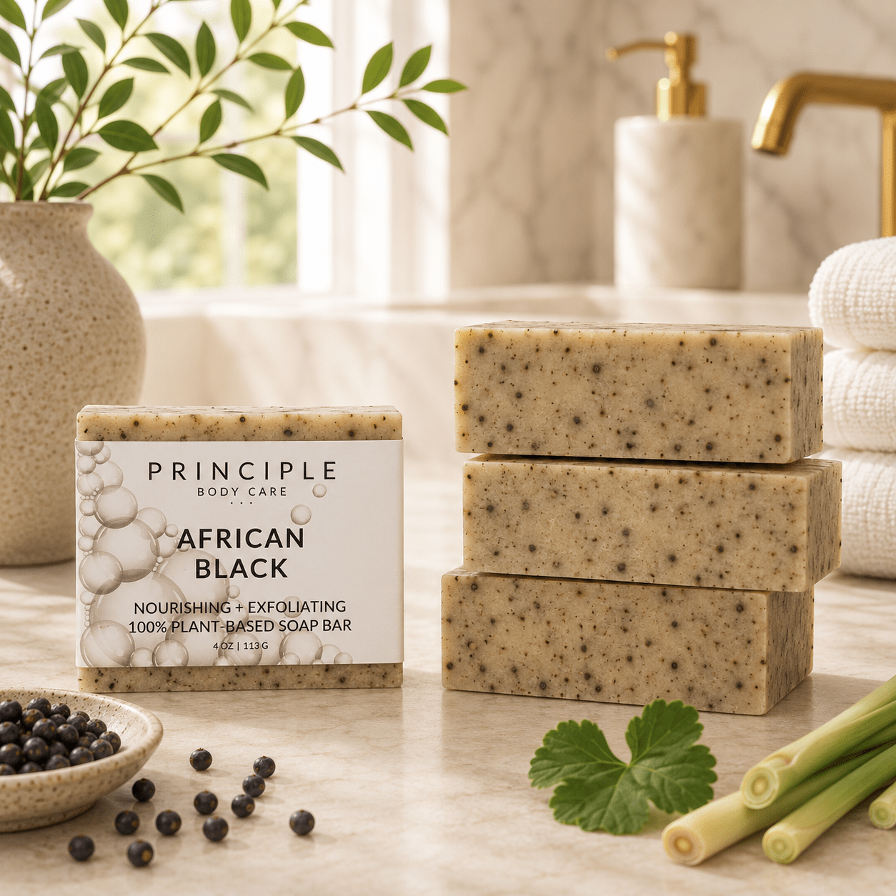 Principle African Black Soap saponetta corpo 113 g