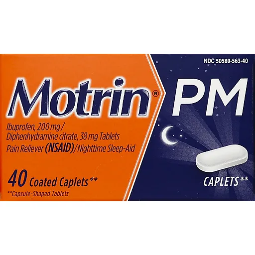 Motrin PM antidolorifico notte con aiuto sonno caplets