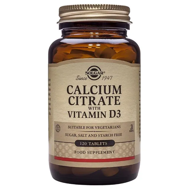 Solgar Calcio Citrato con Vitamina D3 integratore 120 compresse ossa