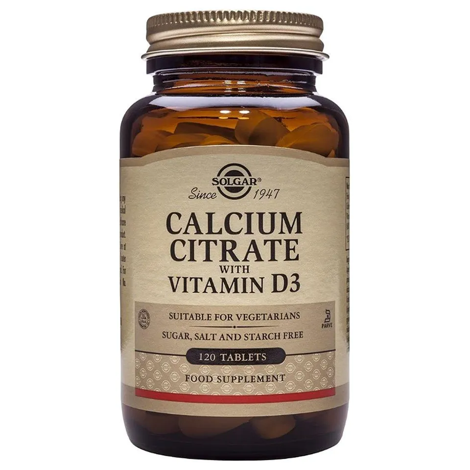 Solgar Calcio Citrato con Vitamina D3 integratore 120 compresse ossa