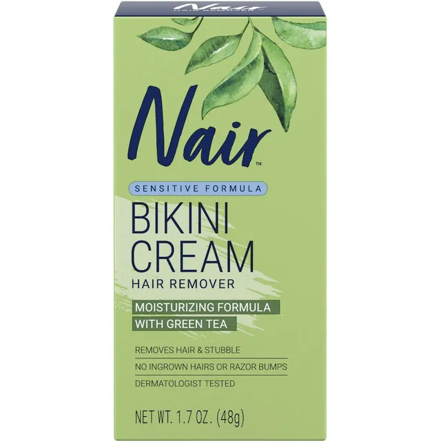 Nair Sensitive Bikini crema depilatoria tè verde 1.7 oz