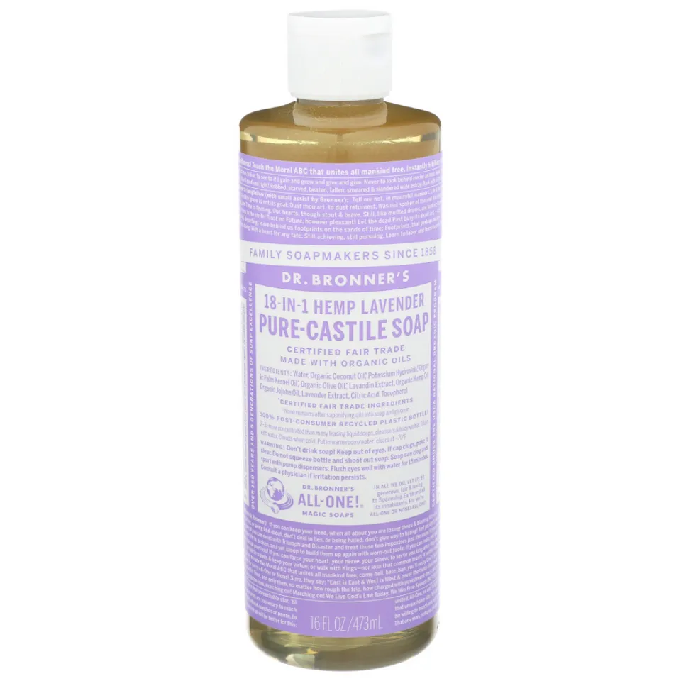 Dr. Bronner's 18 in 1 Sapone Liquido Lavanda 473 ml Canapa