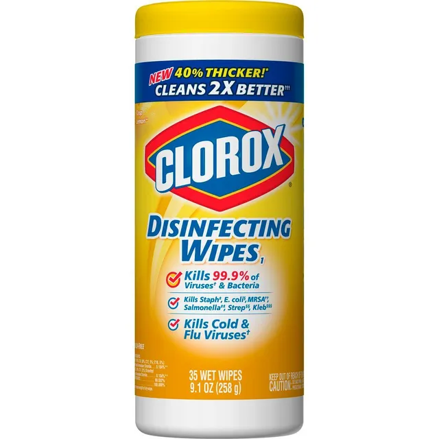 Clorox Disinfecting Salviette Disinfettanti Crisp Lemon 35 pz