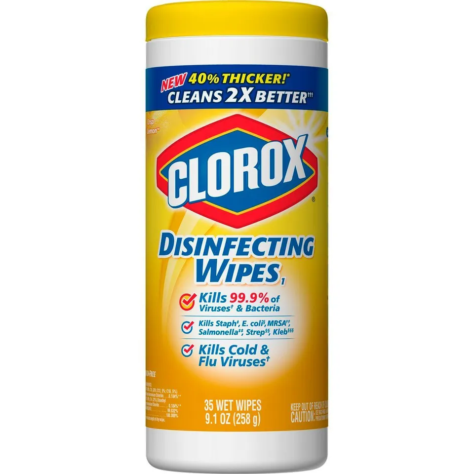 Clorox Disinfecting Salviette Disinfettanti Crisp Lemon 35 pz
