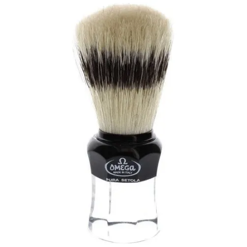 Omega 81064 pennello da barba setola 25 mm manico nero