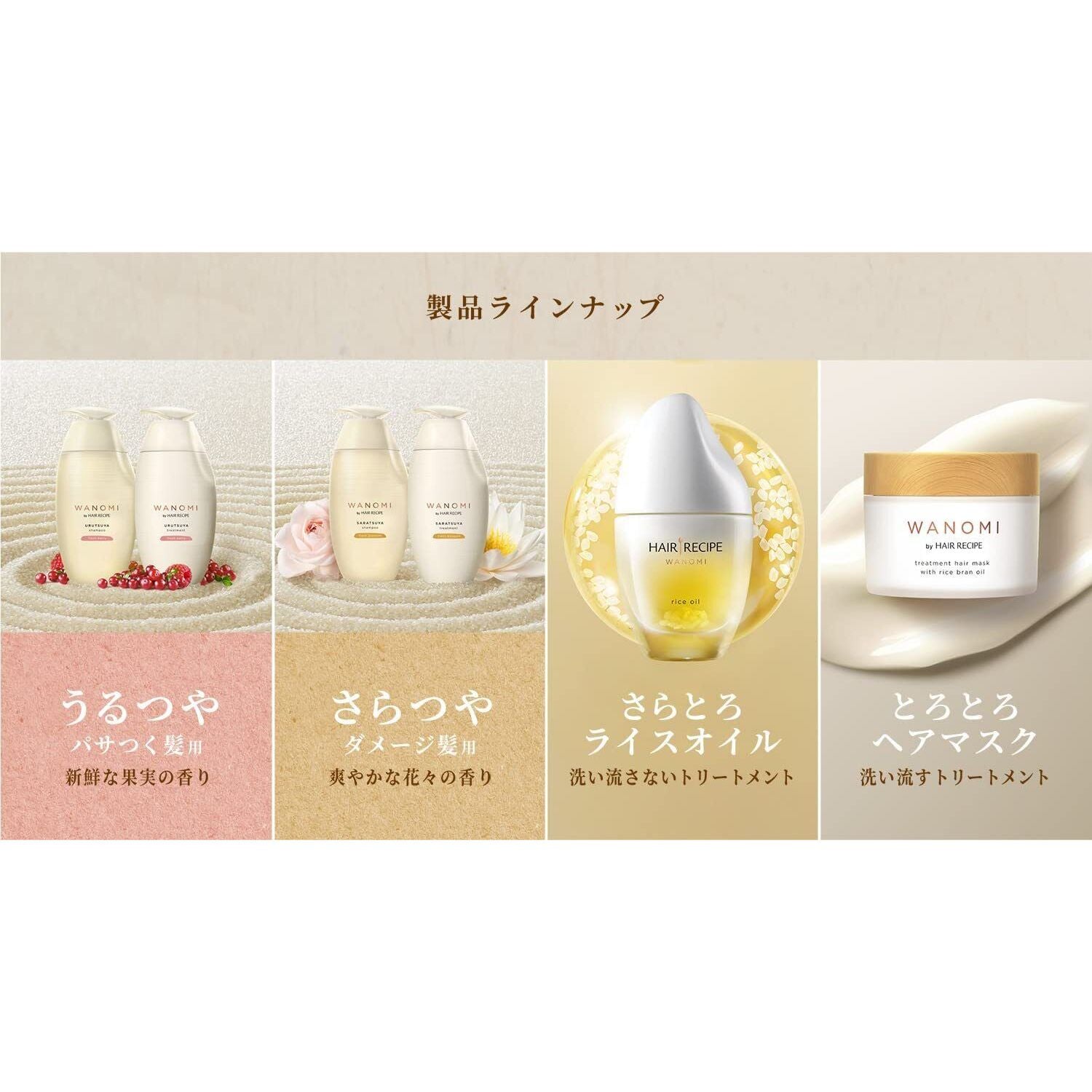 Hair Recipe Wanomi Maschera Capelli Olio di Riso 170g