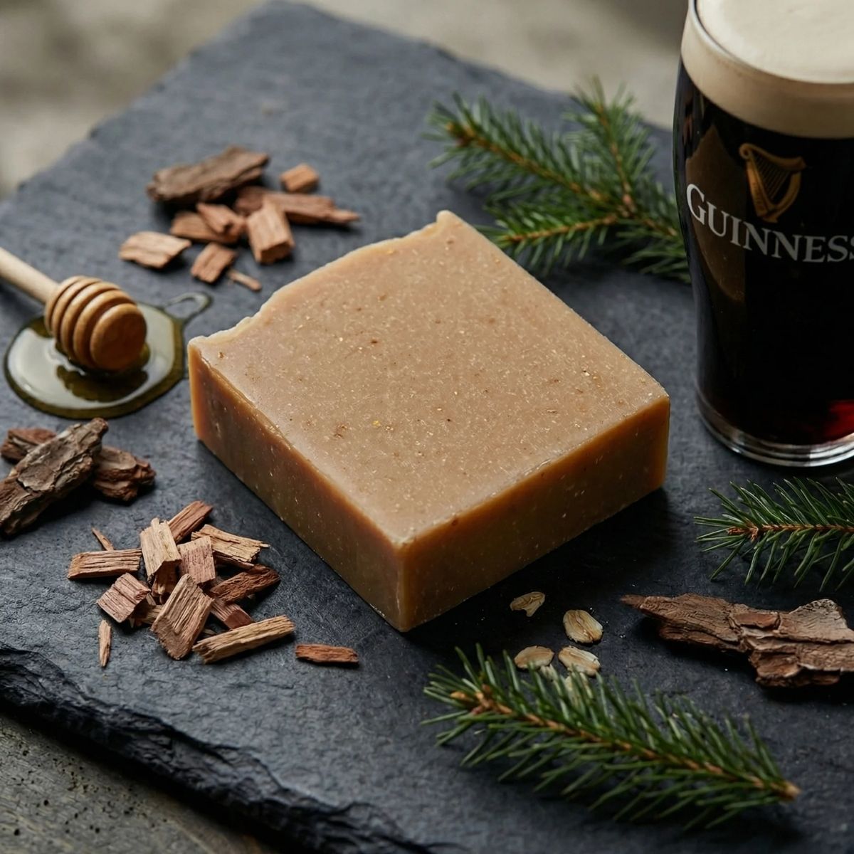 The Black Stuff Black Stout saponetta uomo miele e cedro
