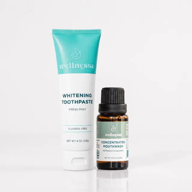 Wellnesse set dentifricio sbiancante + collutorio concentrato