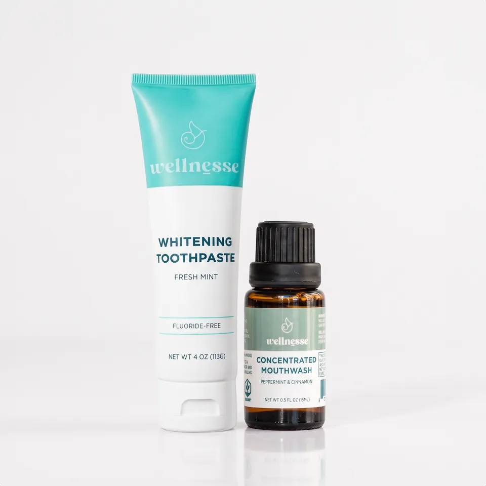 Wellnesse set dentifricio sbiancante + collutorio concentrato