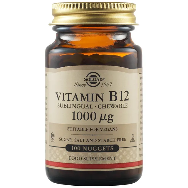 Solgar Vitamina B12 1000 mcg sublinguale 100 nuggets energia