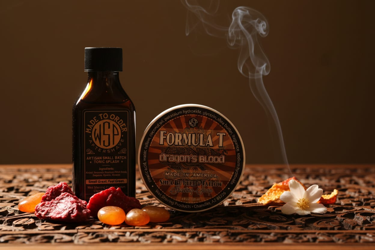 Wet Shaving Products Dragon's Blood Formula T sapone barba 4oz resina