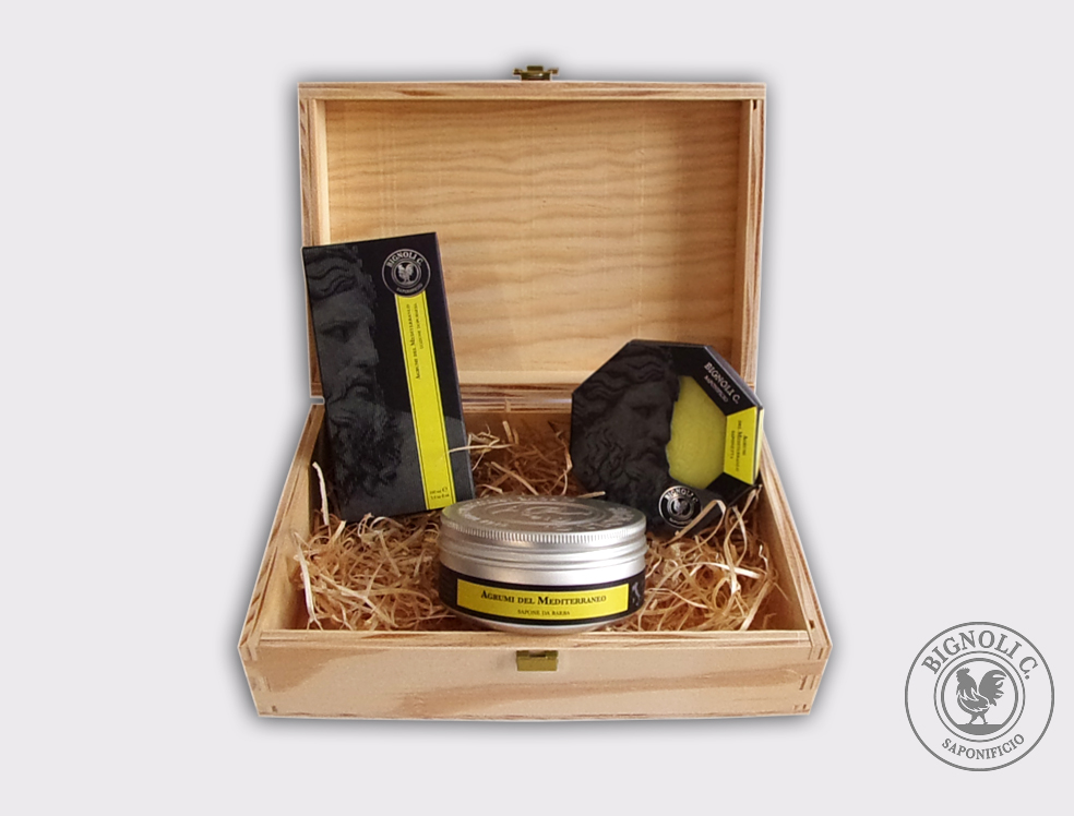 Saponificio Bignoli Scatole regalo Agrumi set barba legno
