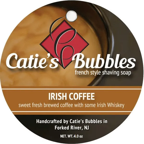 Catie's Bubbles Irish Coffee sapone da barba 4oz caffe whiskey