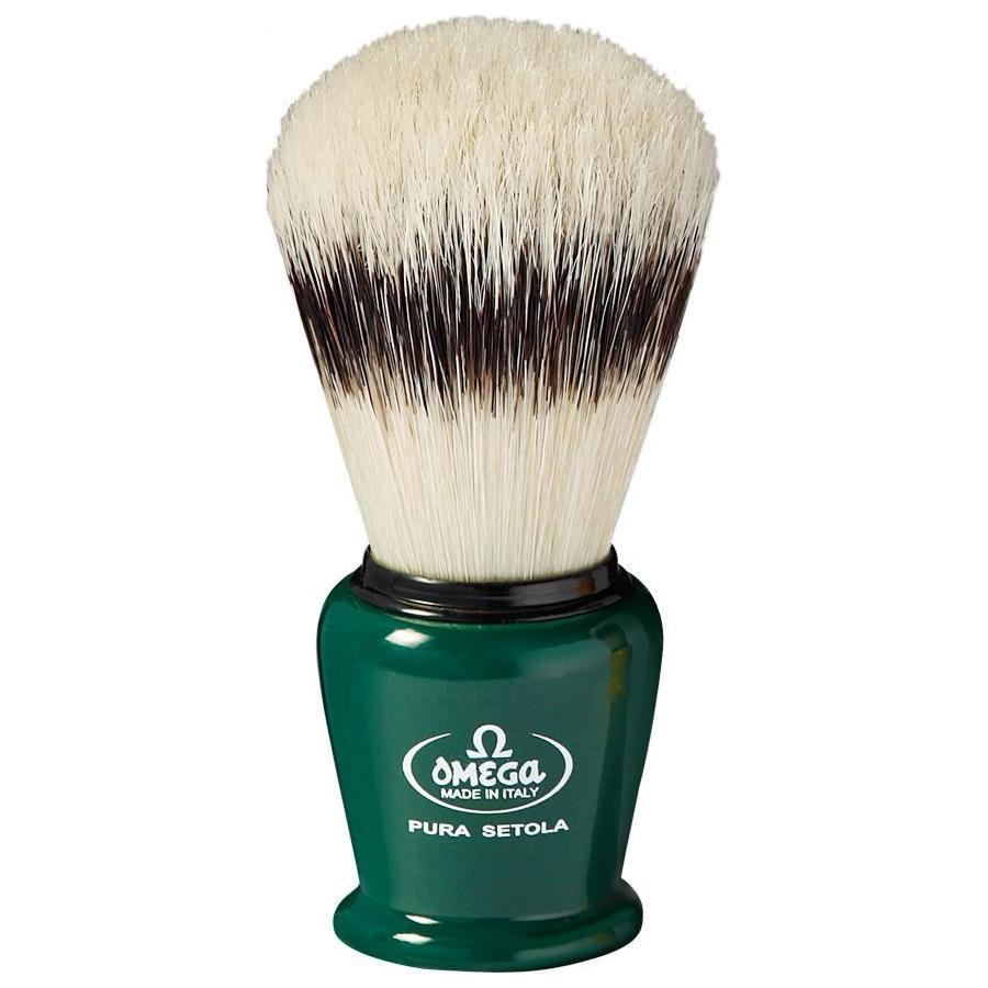Omega 80257 pennello da barba setola cinghiale verde