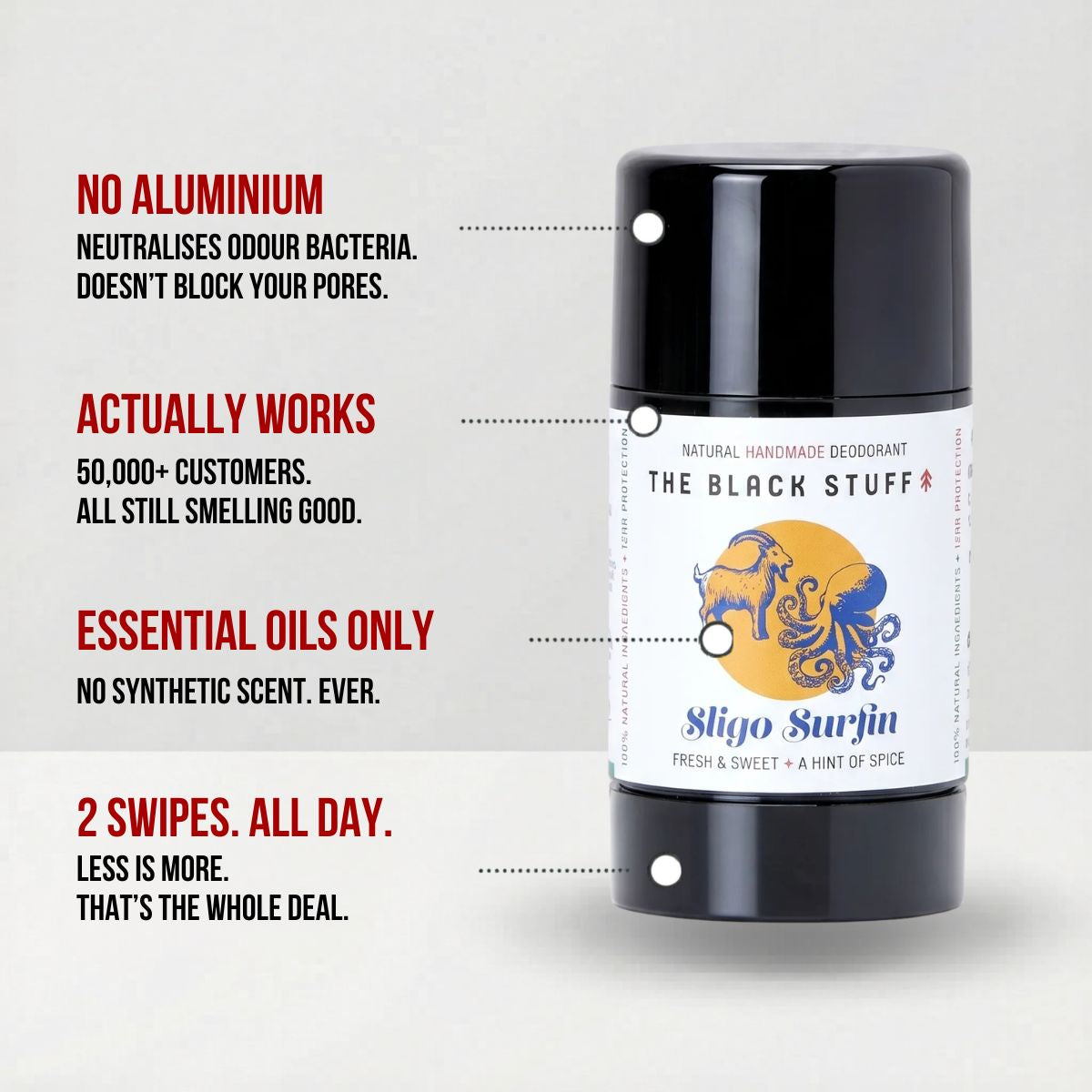 The Black Stuff Sligo Surfin' Deodorante Naturale Citronella