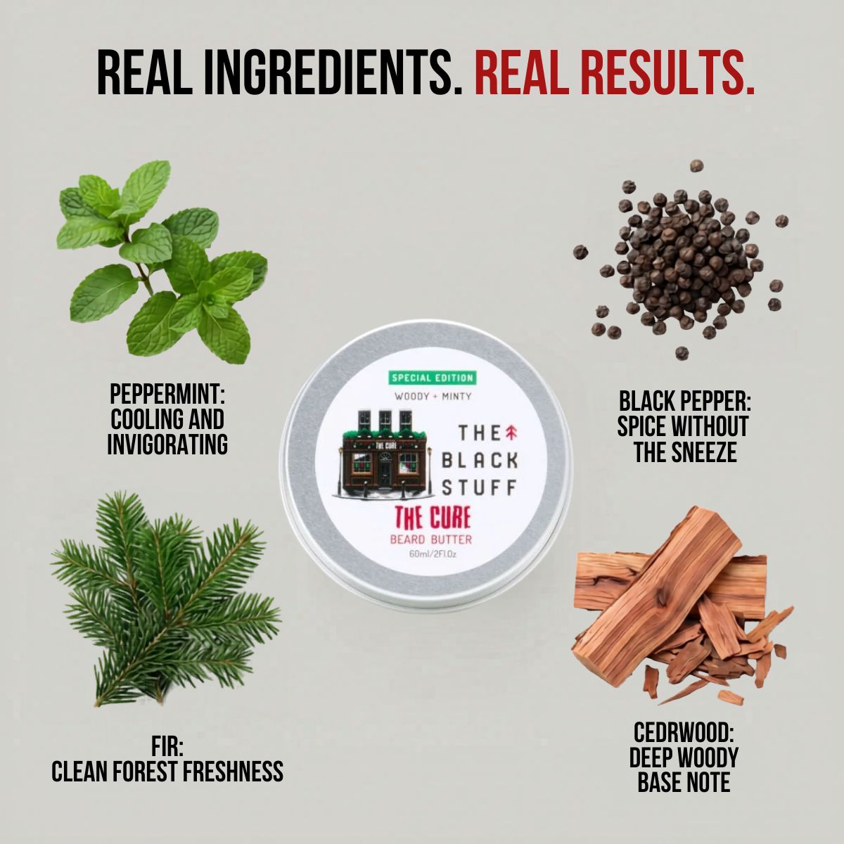 The Black Stuff Cure burro barba edizione limitata uomo