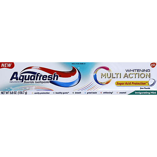 Aquafresh Multi Action Dentifricio Menta 5.6 oz Sbiancante