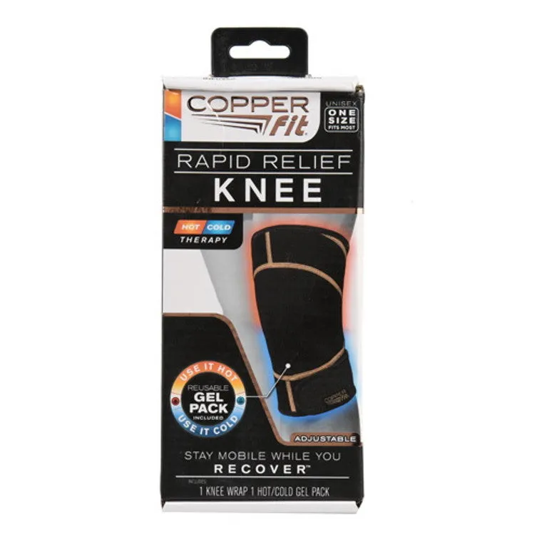 Copper Fit Rapid Relief Fascia Ginocchio Gel Caldo Freddo