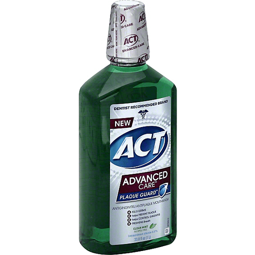 ACT Plaque Guard Collutorio Menta Protezione Placca 1L 12 Ore
