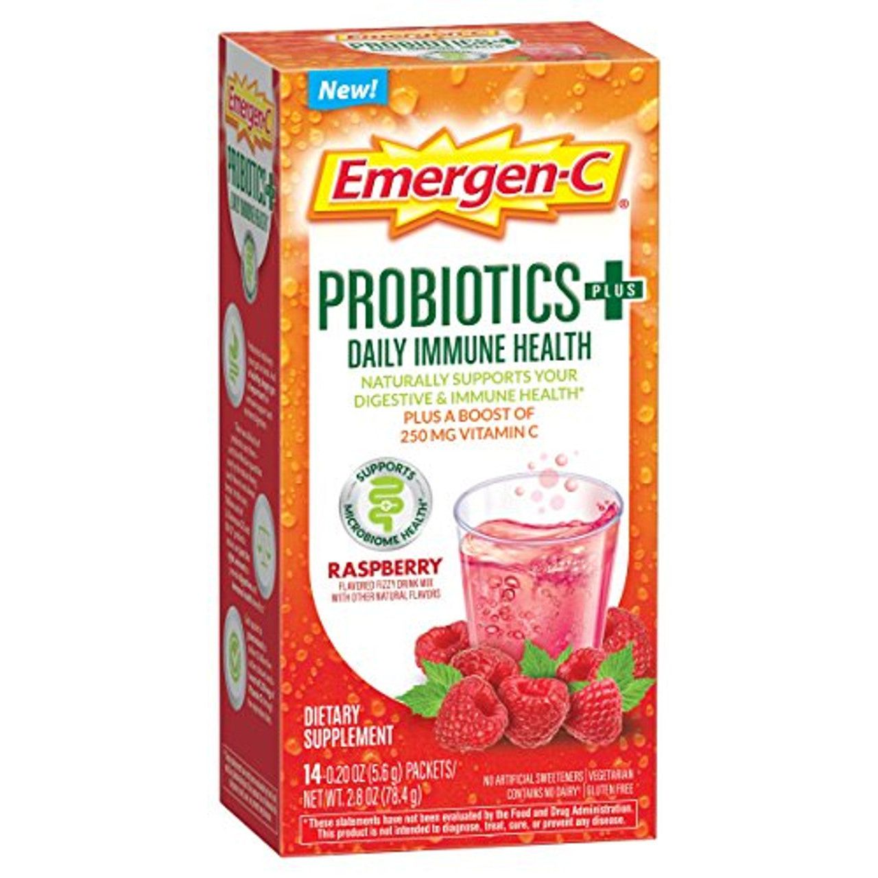 Emergen-C Probiotics+ integratore lampone vitamina C