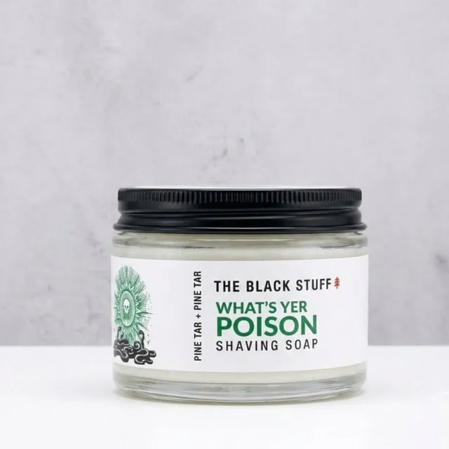 The Black Stuff What's Yer Poison sapone da barba 155g schiuma densa