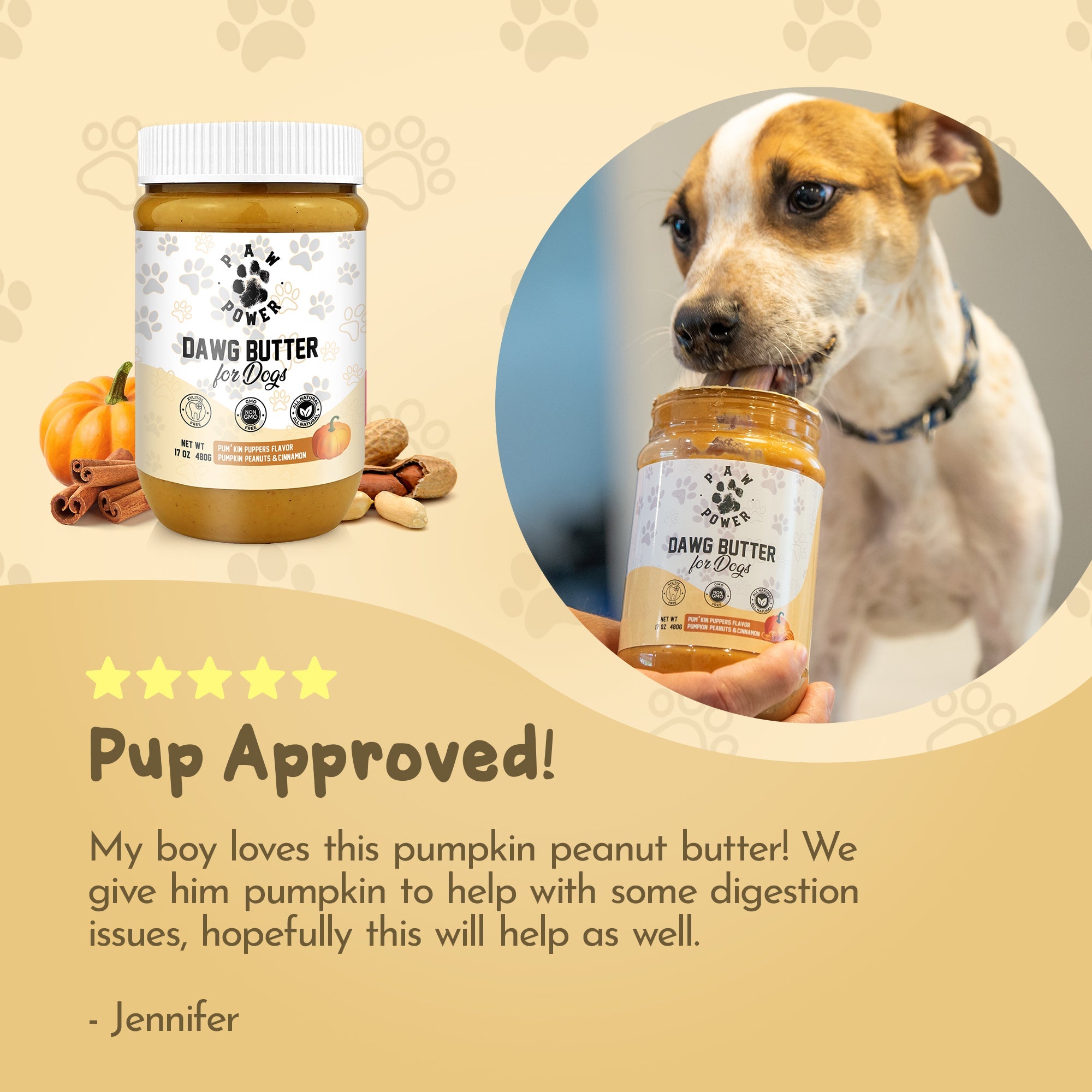 Dawg Butter Pum’kin Snack Cane Zucca senza glutine
