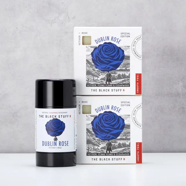 The Black Stuff Dublin Rose set saponette uomo rosa