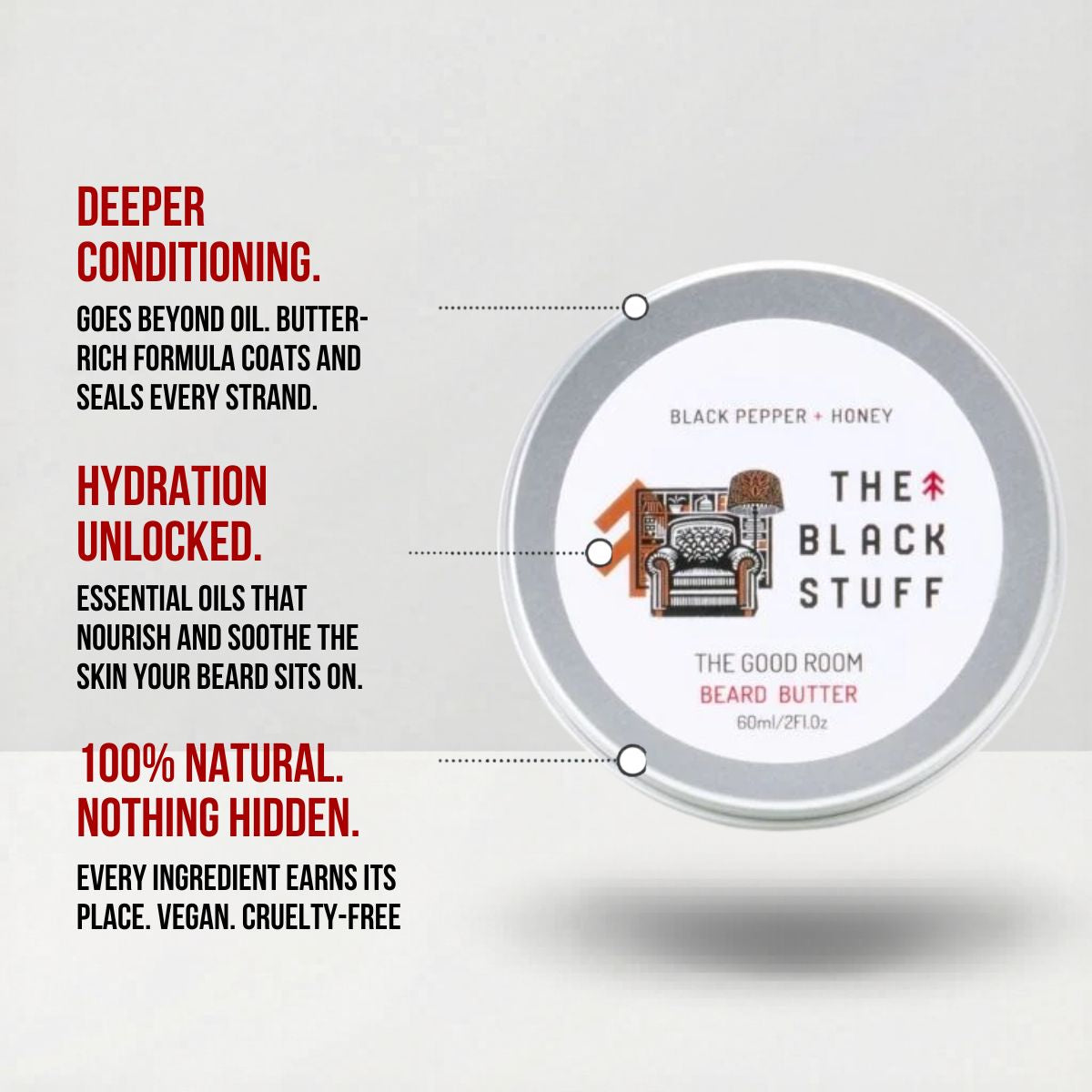 The Black Stuff Beard Care burro barba The Good Room