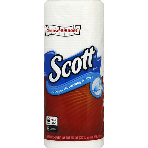 Scott Choose-A-Sheet carta assorbente cucina 1 rotolo bianco