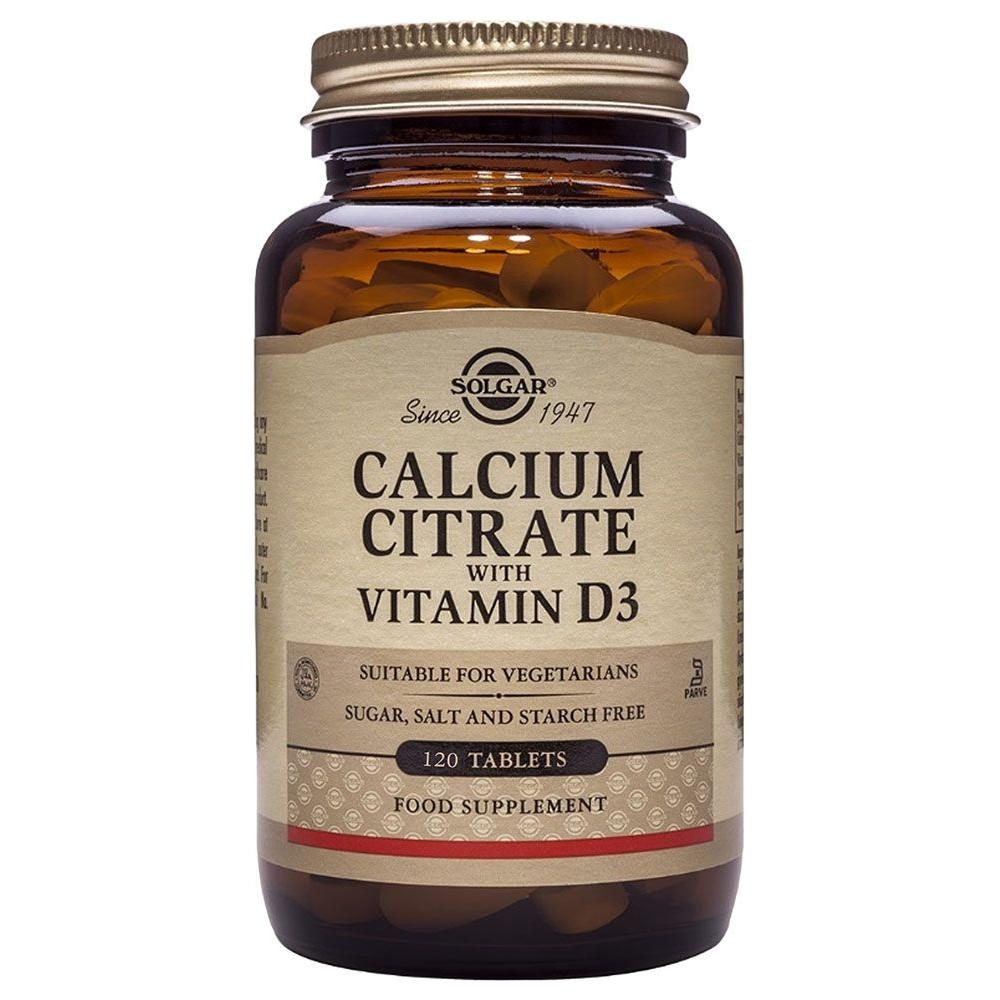 Solgar Calcio Citrato con Vitamina D3 integratore 120 compresse ossa