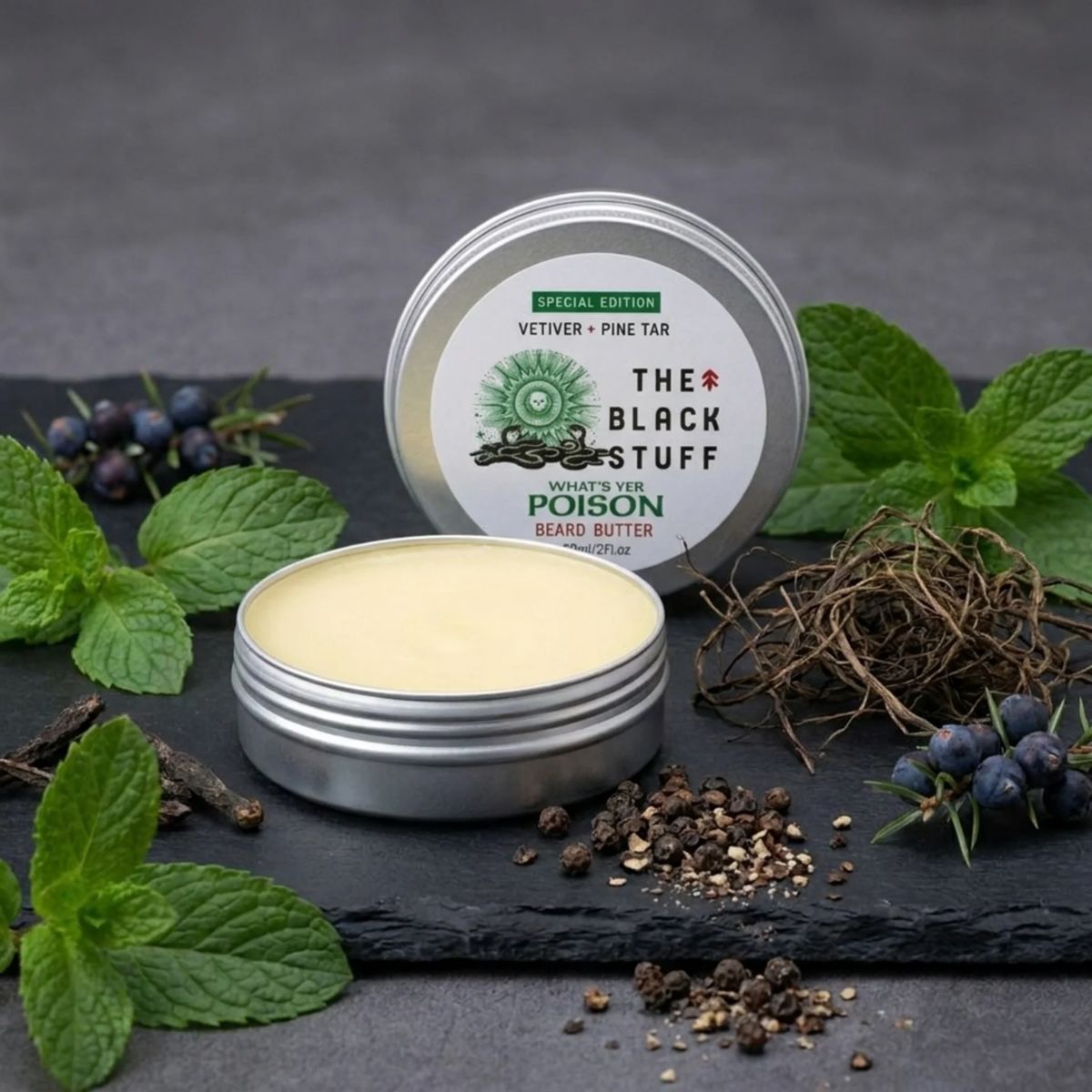 The Black Stuff Beard Care What's Yer Poison burro barba 60ml