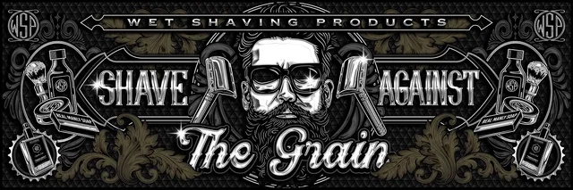 Wet Shaving Products adesivo auto Shave Against Grain 23x7 cm