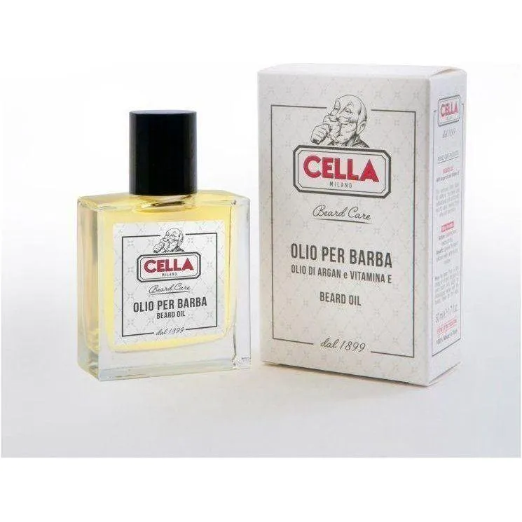Cella Olio Barba 50 ml argan e vitamina E ginepro e cannella
