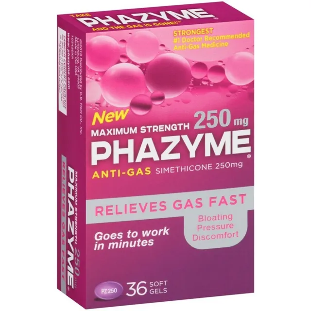 Phazyme Maximum Strength antigas simeticone 250 mg softgel