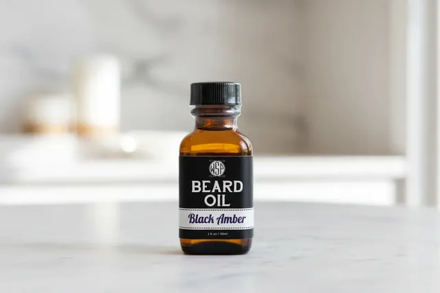 Wet Shaving Products Black Amber olio barba ambra e vaniglia 1 oz