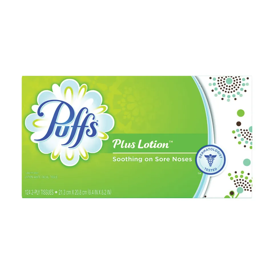 Puffs Plus Lotion Fazzoletti Viso Bianchi 124 Pezzi