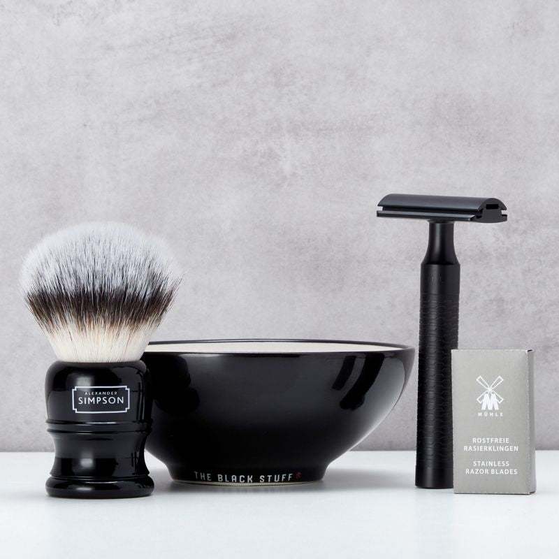 The Black Stuff Muhle Set Rasatura Tradizionale Hardware Uomo