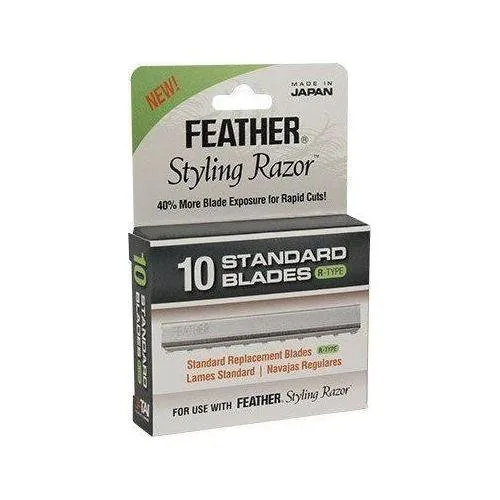 Feather Standard R-Type lamette ricambio 10 pezzi rasoio