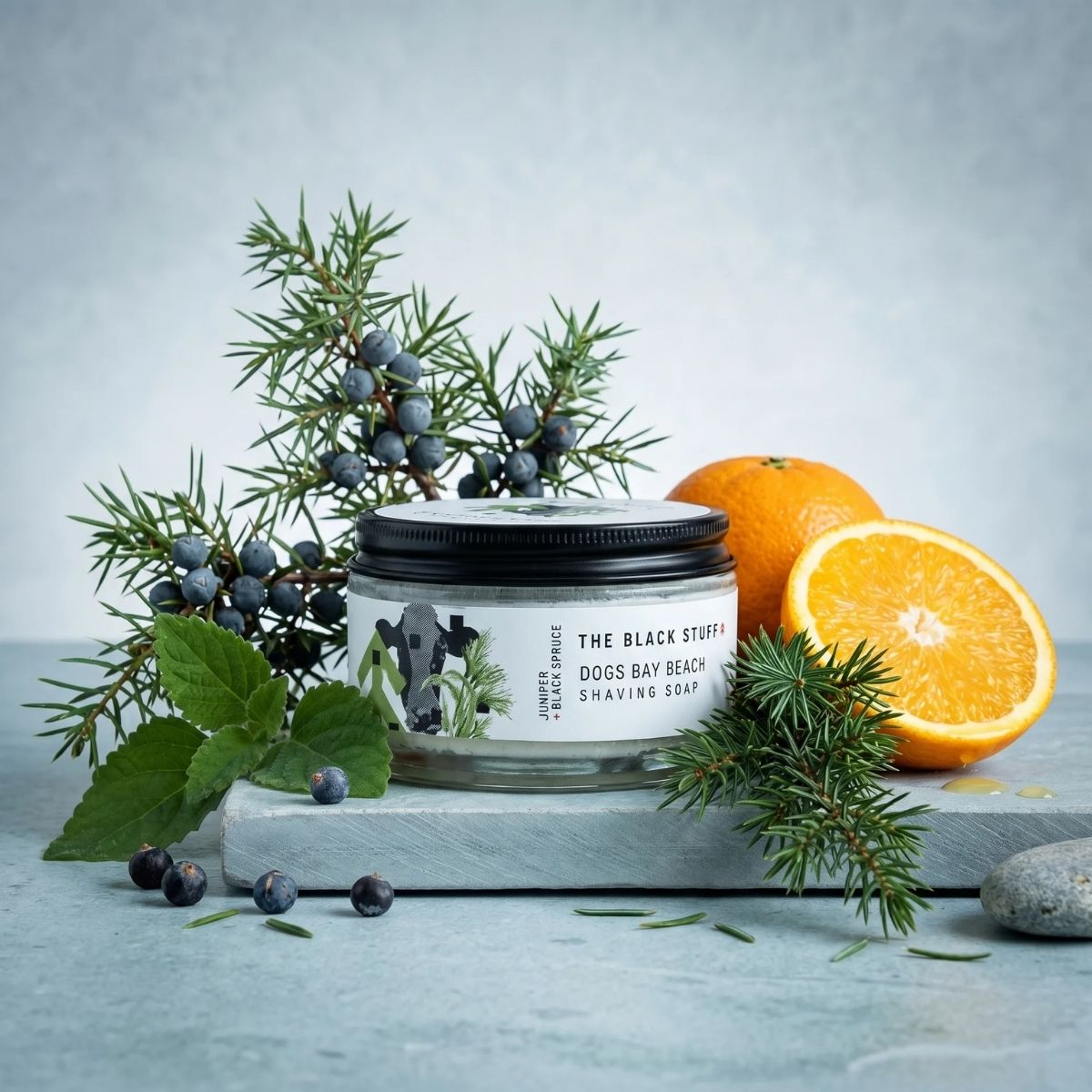 The Black Stuff Dog's Bay Beach sapone da barba 155 g in vetro