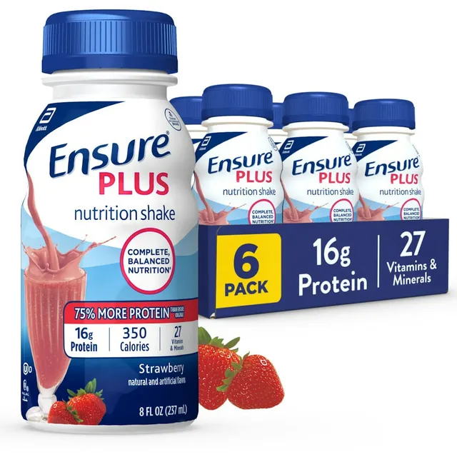 Ensure Plus Nutrition Shake Bevanda Fragola Proteica 6x8 fl oz