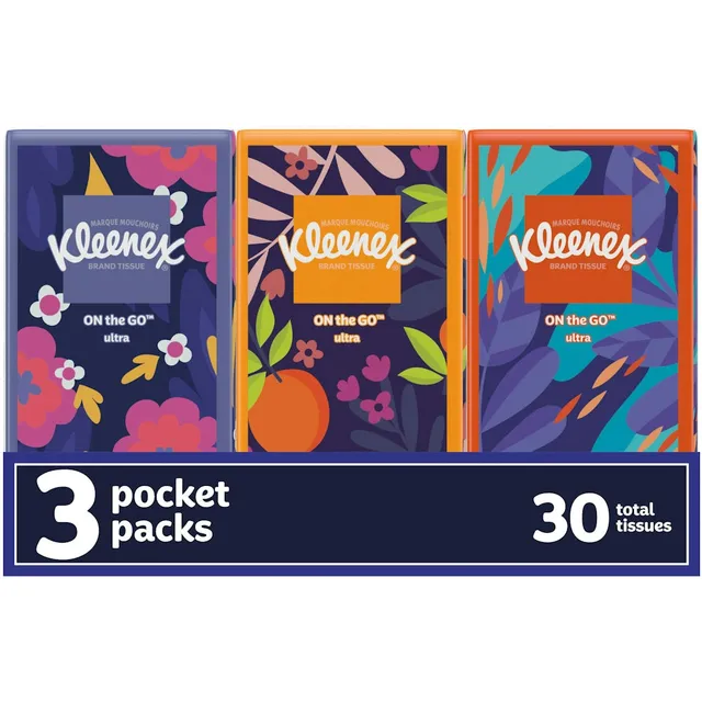 Kleenex On The Go Fazzoletti 3 Veli da Viaggio