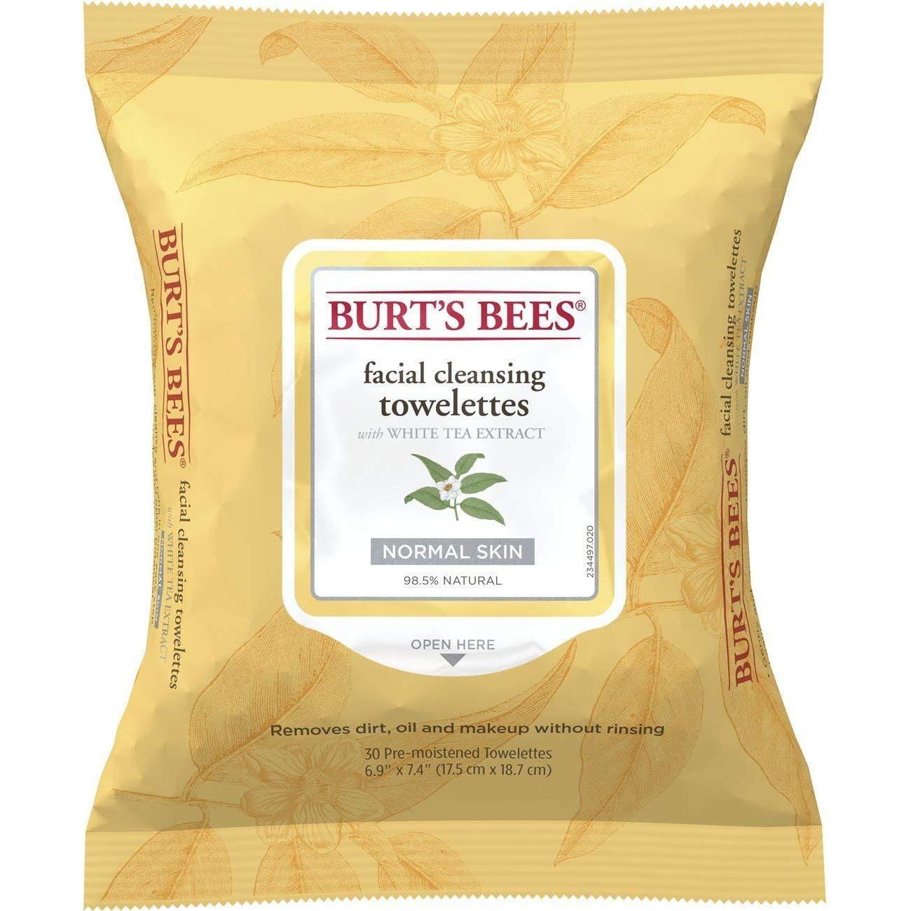 Burt's Bees White Tea salviette struccanti viso 2pz