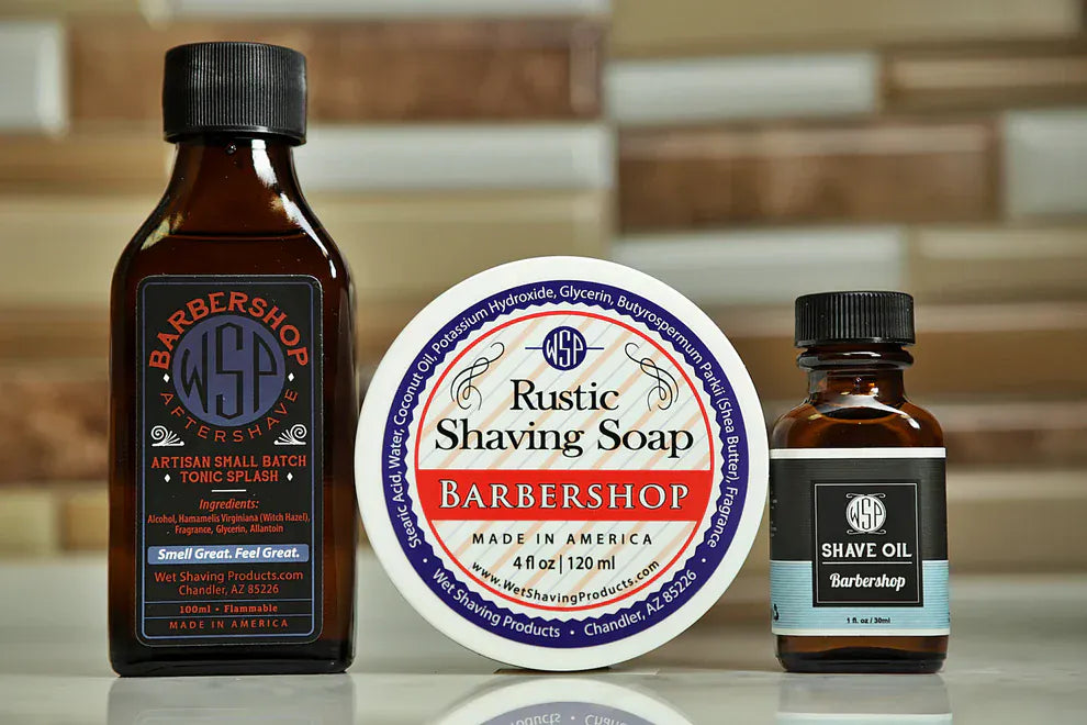 Wet Shaving Products Barbershop sapone da barba solido vegano