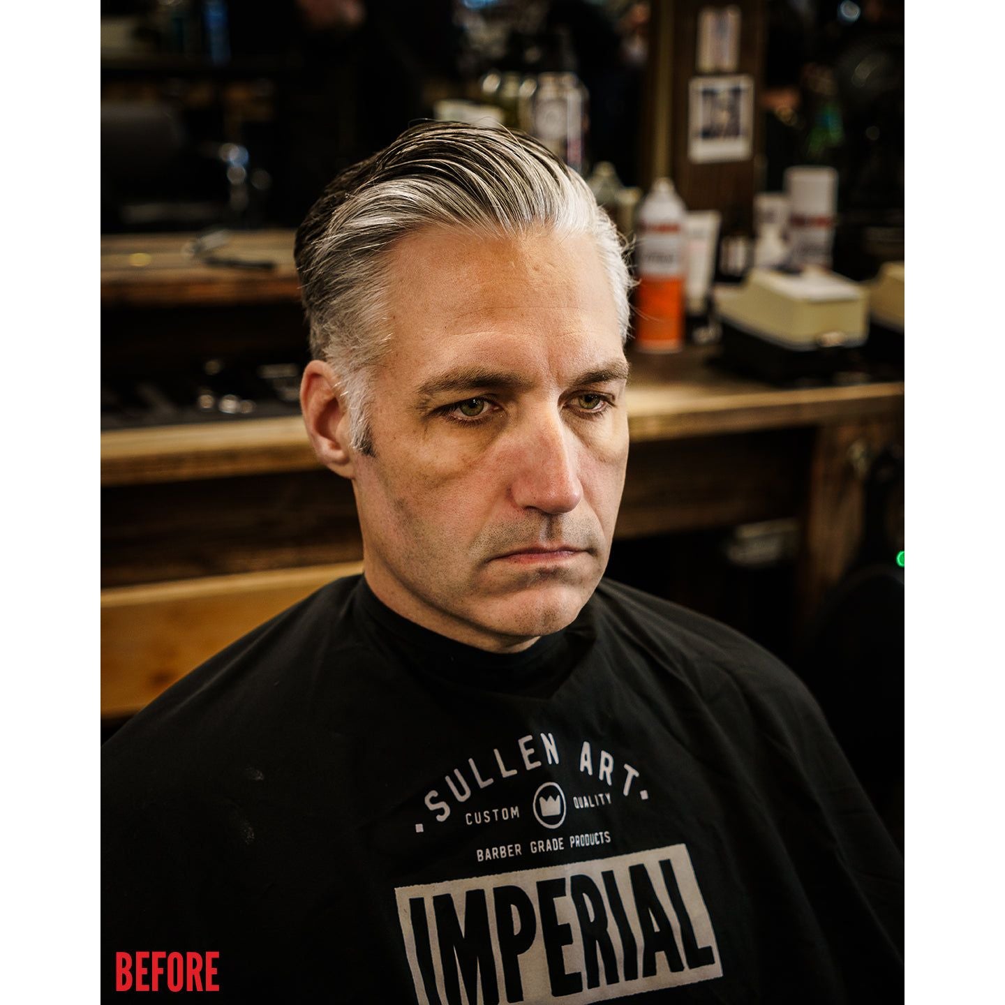 Imperial Barber Blacktop pomata nera capelli 6 oz copri grigi