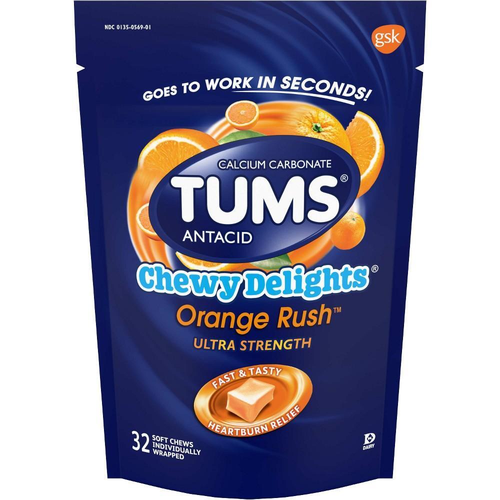 Tums Chewy Delights Ultra Strength antiacido arancia gommoso